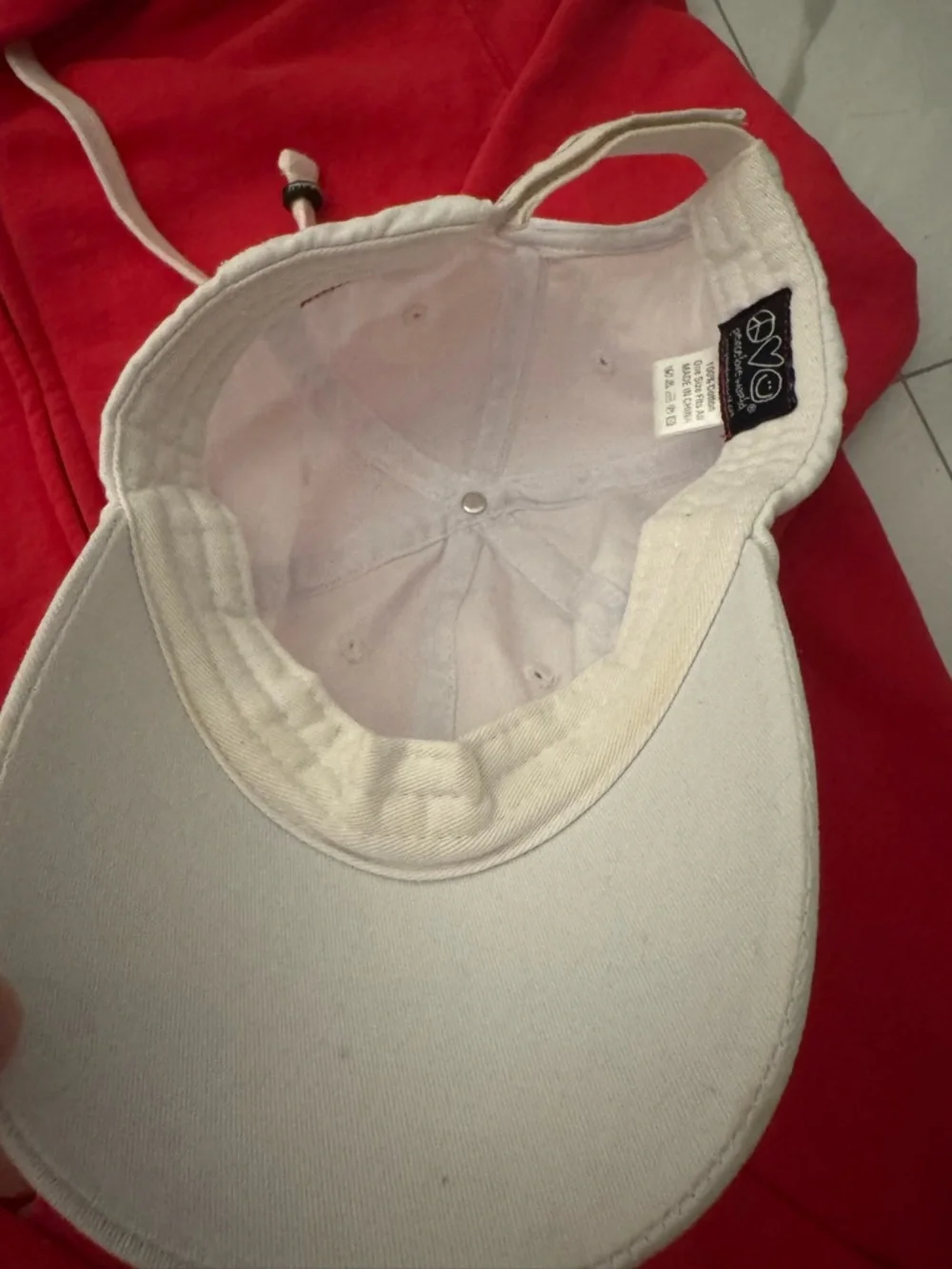 Peace Love Word Red 'Happy' Graphic Zip Hoodie with White 'LOVE' Cap - Picture 7 of 9